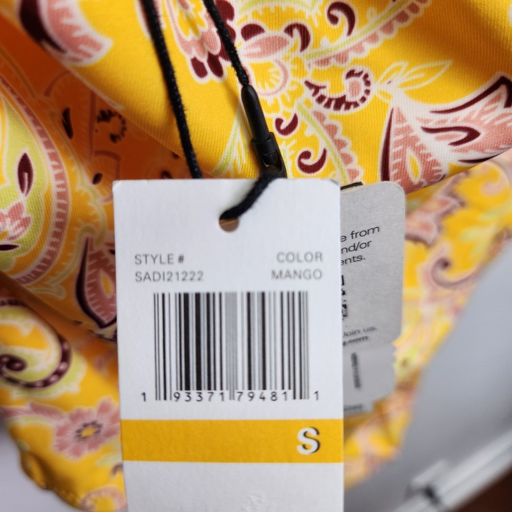 Sanctuary‎ Swim Mango Paisley One Piece Swimsuit Size S Halter Backless NWT - Picture 5 of 6
